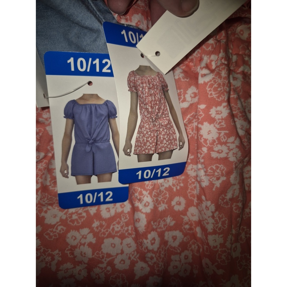 2 Girls Rompers 10/12 - Picture 2 of 3